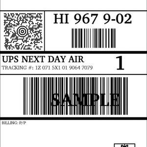 shipping label